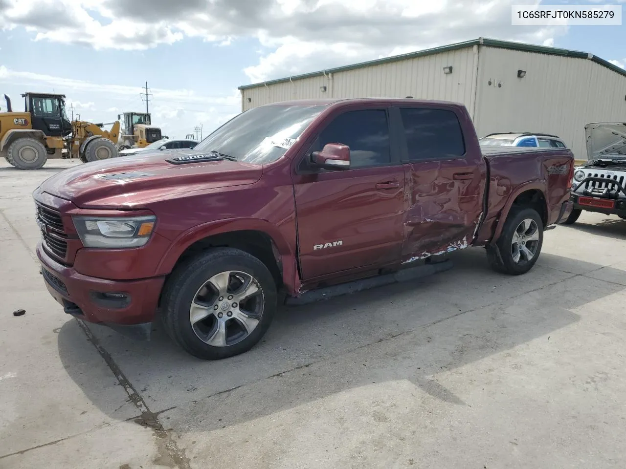 2019 Ram 1500 Laramie VIN: 1C6SRFJT0KN585279 Lot: 59438404