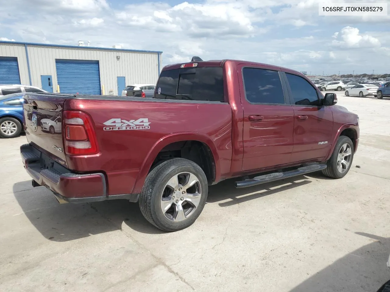 2019 Ram 1500 Laramie VIN: 1C6SRFJT0KN585279 Lot: 59438404