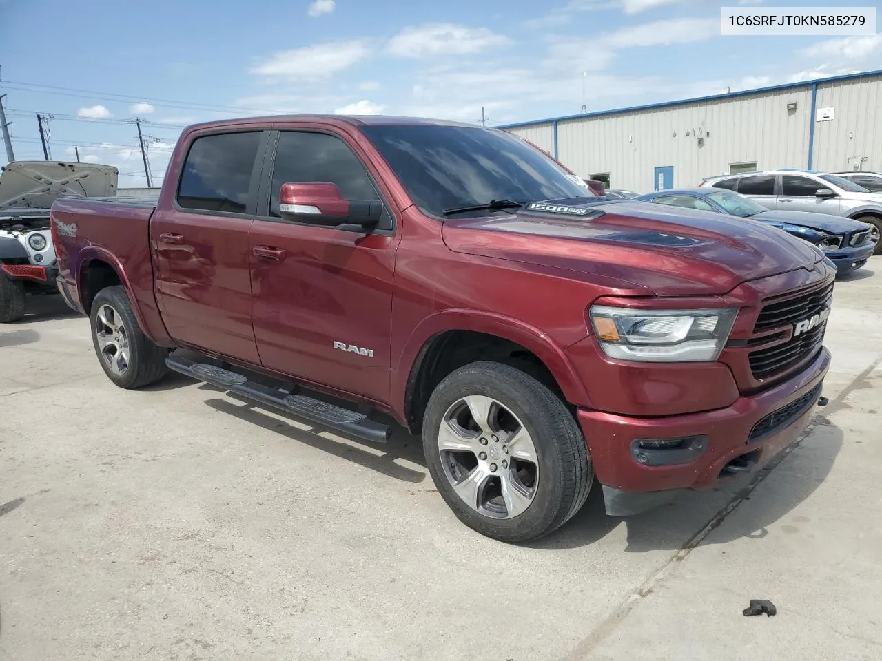 2019 Ram 1500 Laramie VIN: 1C6SRFJT0KN585279 Lot: 59438404