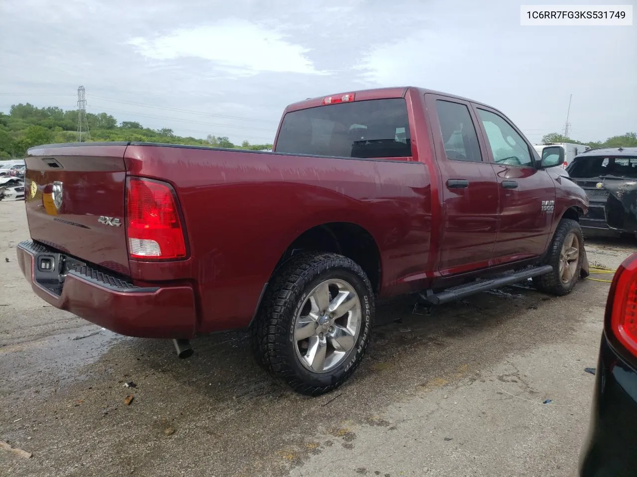 2019 Ram 1500 Classic Tradesman VIN: 1C6RR7FG3KS531749 Lot: 60326594