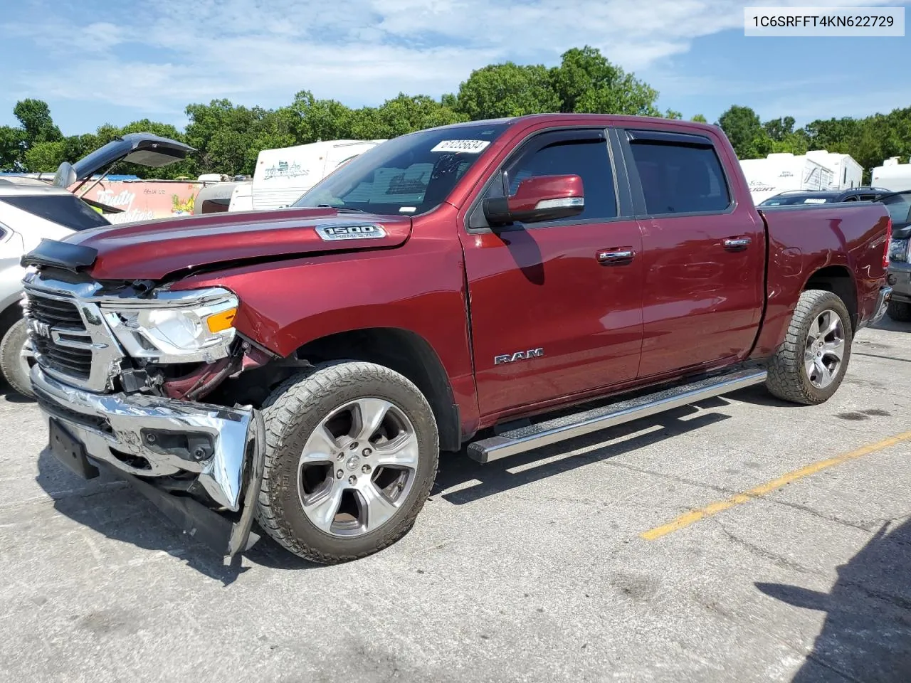 2019 Ram 1500 Big Horn/Lone Star VIN: 1C6SRFFT4KN622729 Lot: 61235634