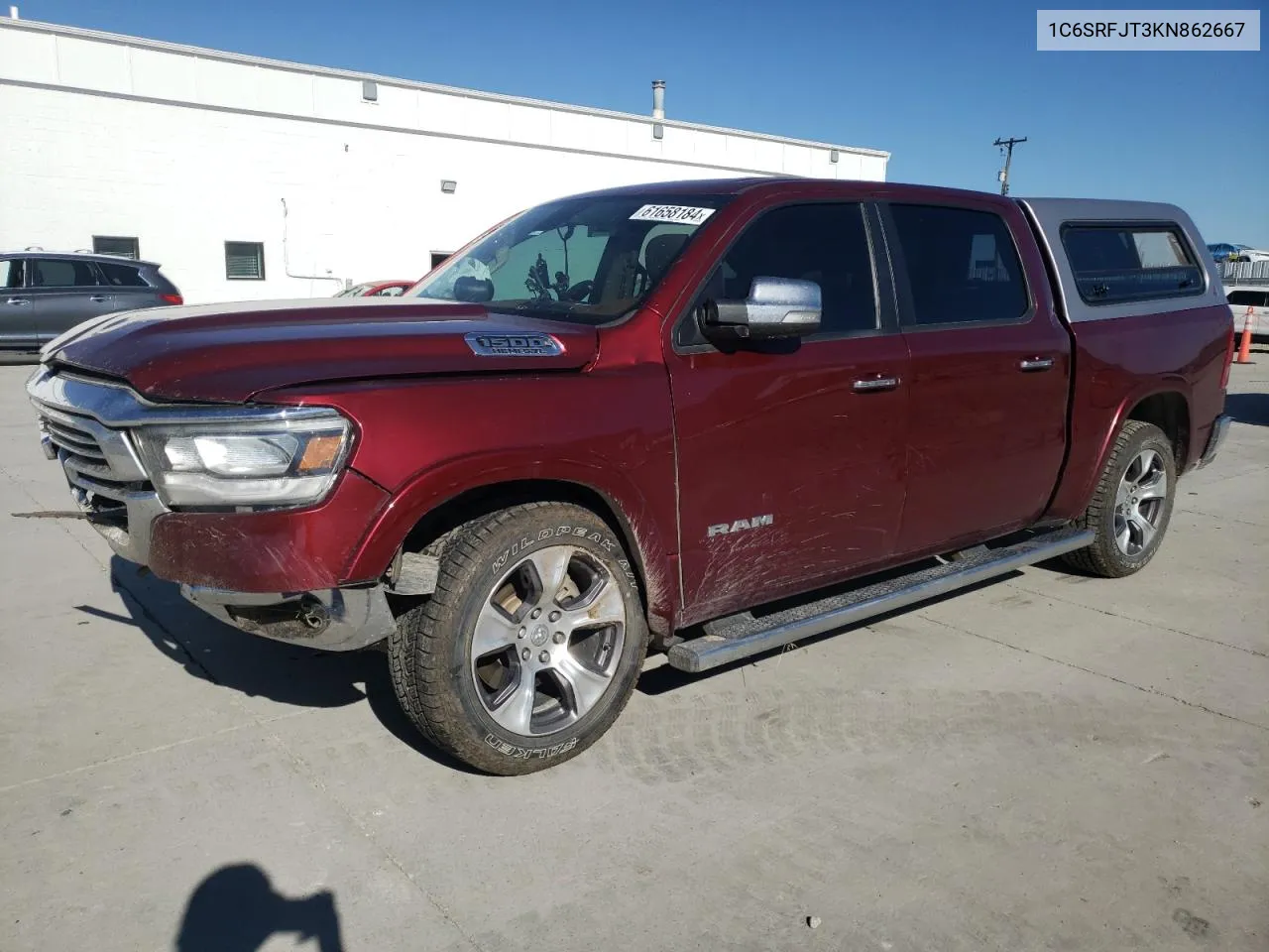 2019 Ram 1500 Laramie VIN: 1C6SRFJT3KN862667 Lot: 61658184