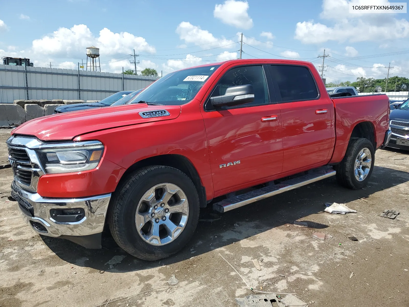 2019 Ram 1500 Big Horn/Lone Star VIN: 1C6SRFFTXKN649367 Lot: 62021114