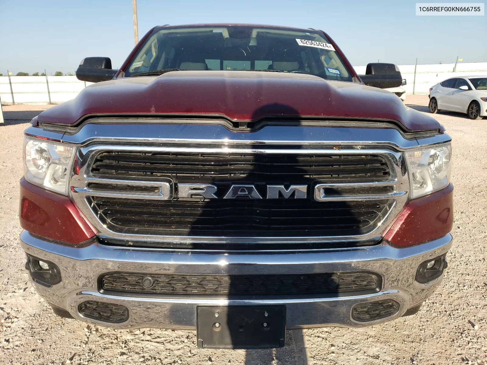 2019 Ram 1500 Big Horn/Lone Star VIN: 1C6RREFG0KN666755 Lot: 62563424