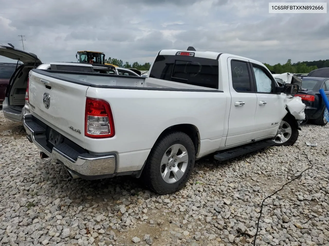 2019 Ram 1500 Big Horn/Lone Star VIN: 1C6SRFBTXKN892666 Lot: 62905124