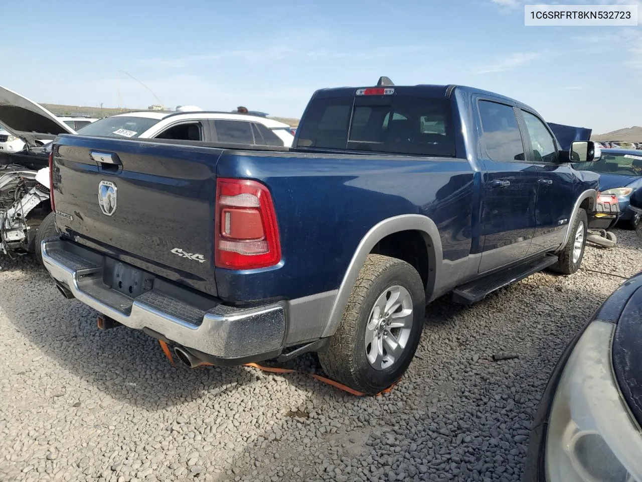 2019 Ram 1500 Laramie VIN: 1C6SRFRT8KN532723 Lot: 63661904