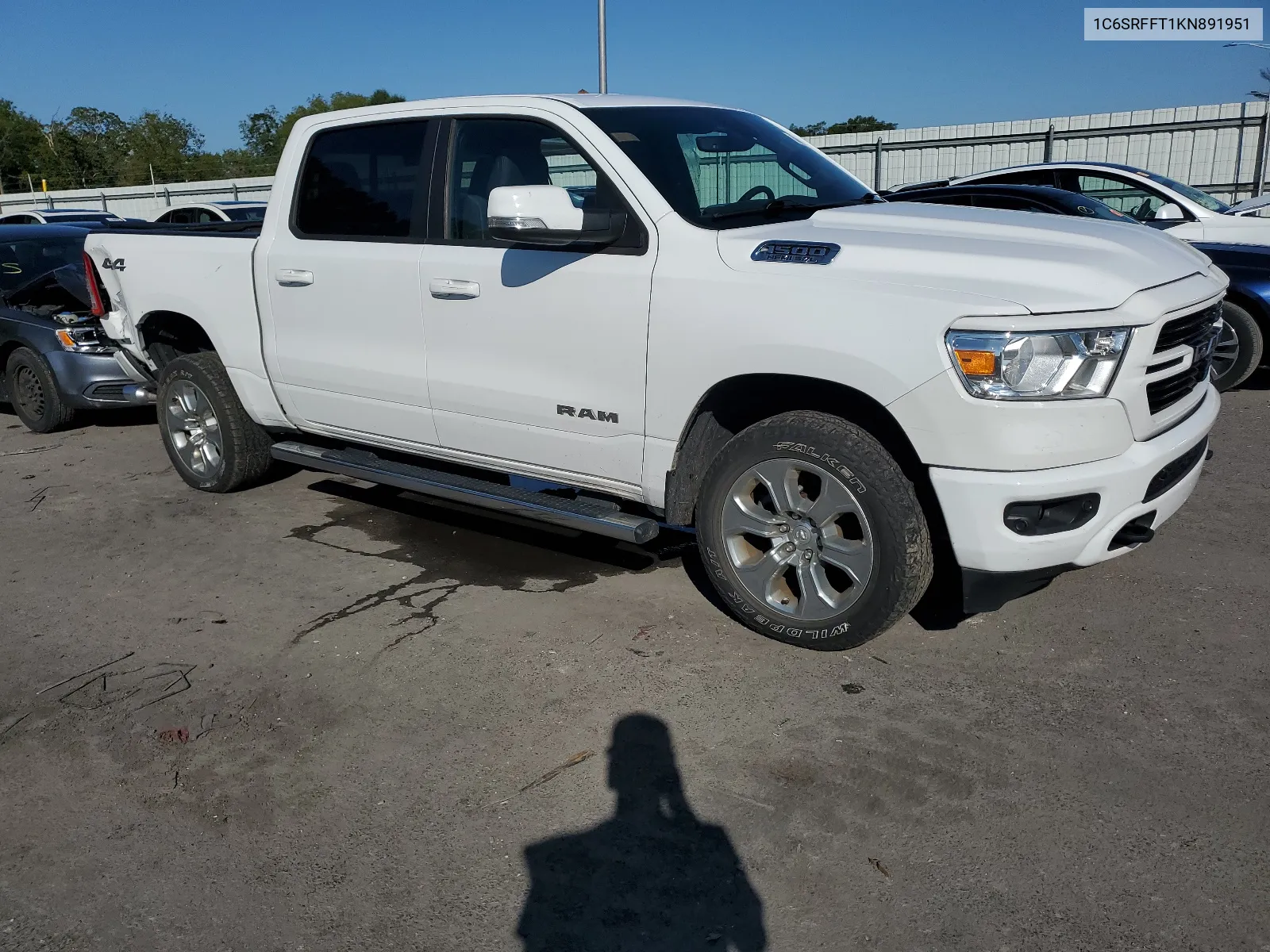 2019 Ram 1500 Big Horn/Lone Star VIN: 1C6SRFFT1KN891951 Lot: 64548674