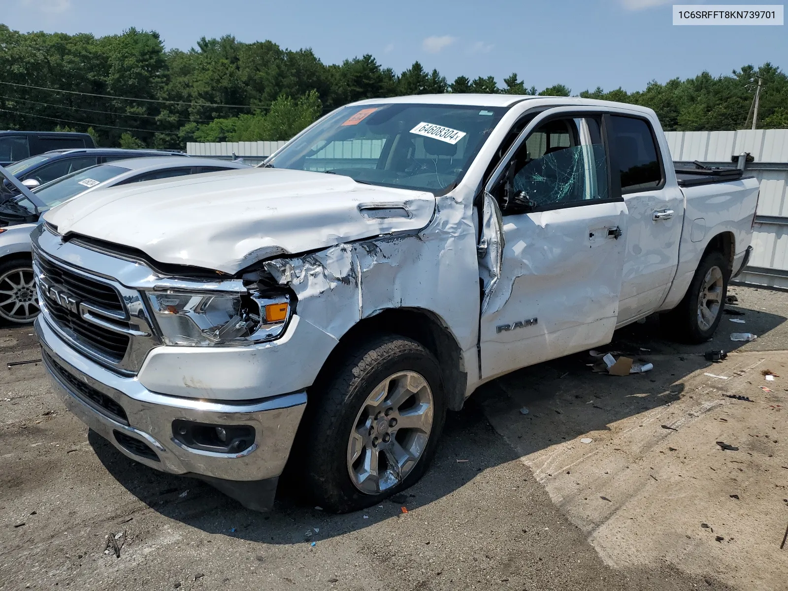 2019 Ram 1500 Big Horn/Lone Star VIN: 1C6SRFFT8KN739701 Lot: 64608304