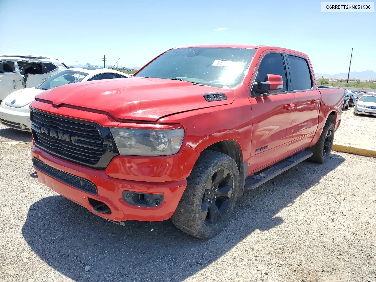 2019 Ram 1500 Big Horn/Lone Star VIN: 1C6RREFT2KN851936 Lot: 64934194