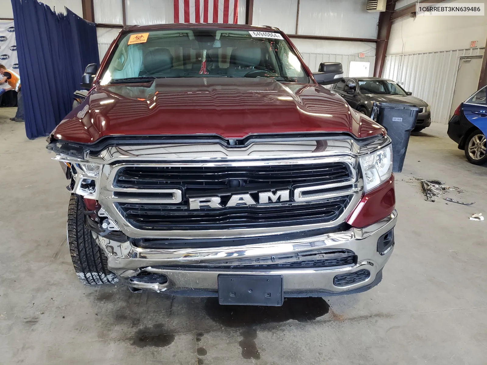 2019 Ram 1500 Big Horn/Lone Star VIN: 1C6RREBT3KN639486 Lot: 64940864