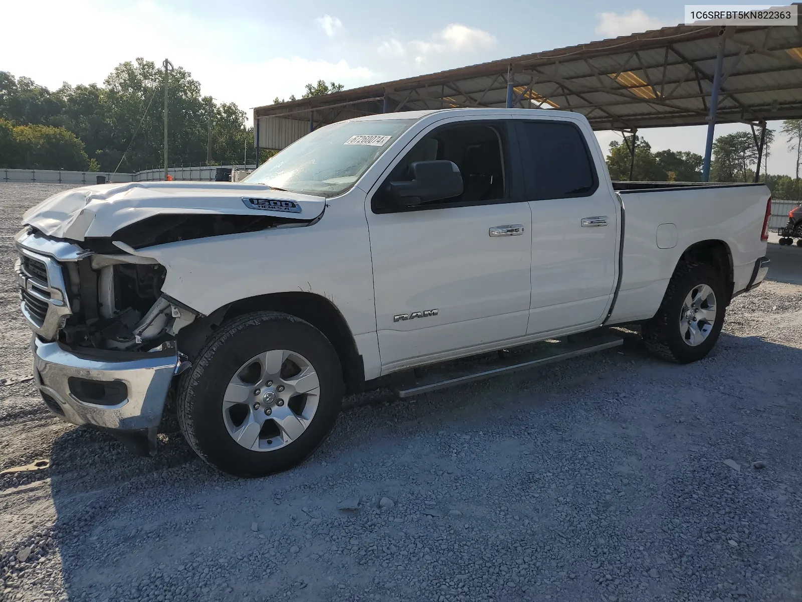 2019 Ram 1500 Big Horn/Lone Star VIN: 1C6SRFBT5KN822363 Lot: 67260074