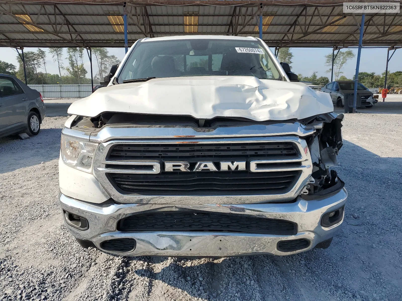 2019 Ram 1500 Big Horn/Lone Star VIN: 1C6SRFBT5KN822363 Lot: 67260074