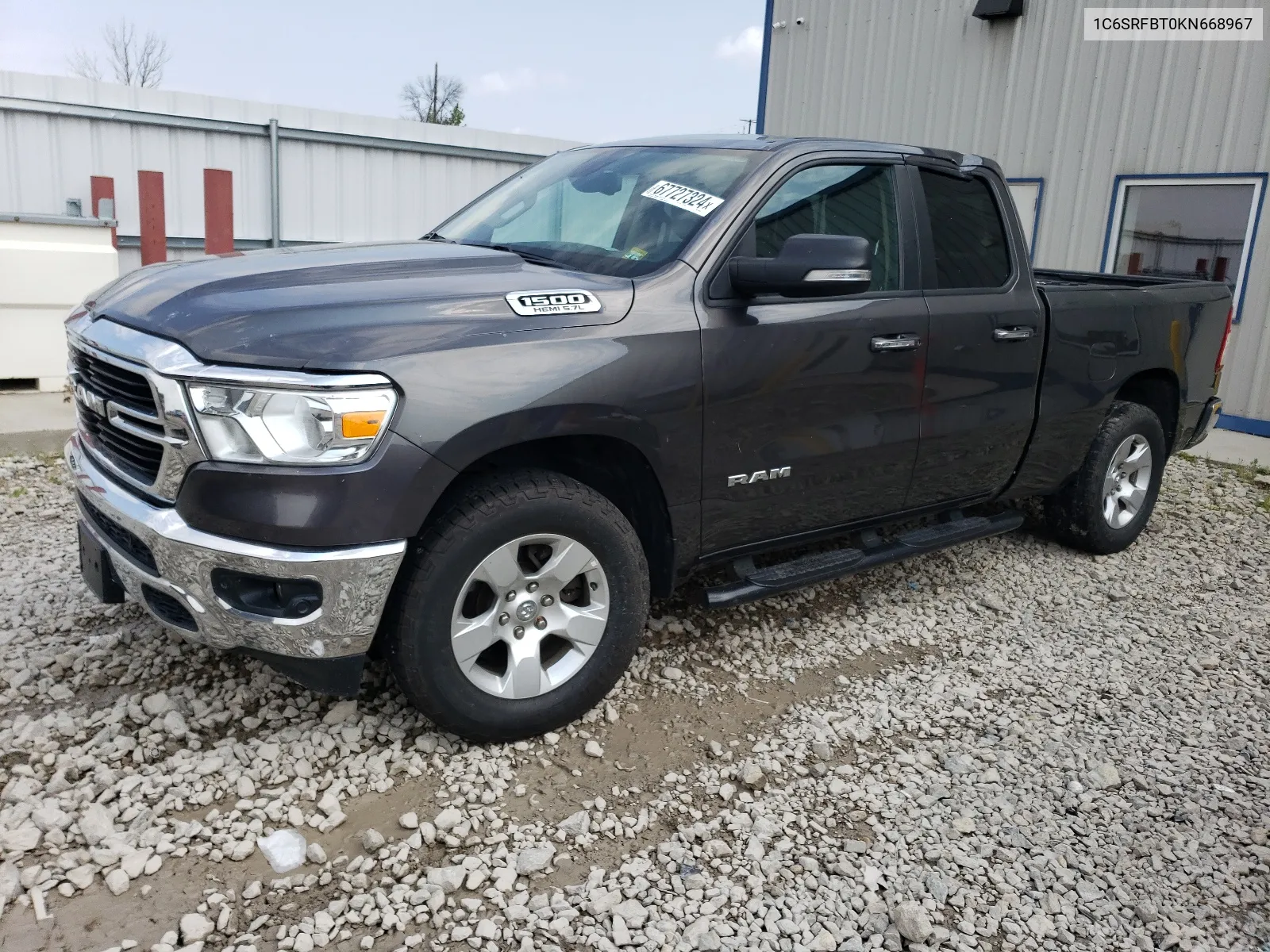 2019 Ram 1500 Big Horn/Lone Star VIN: 1C6SRFBT0KN668967 Lot: 67727324