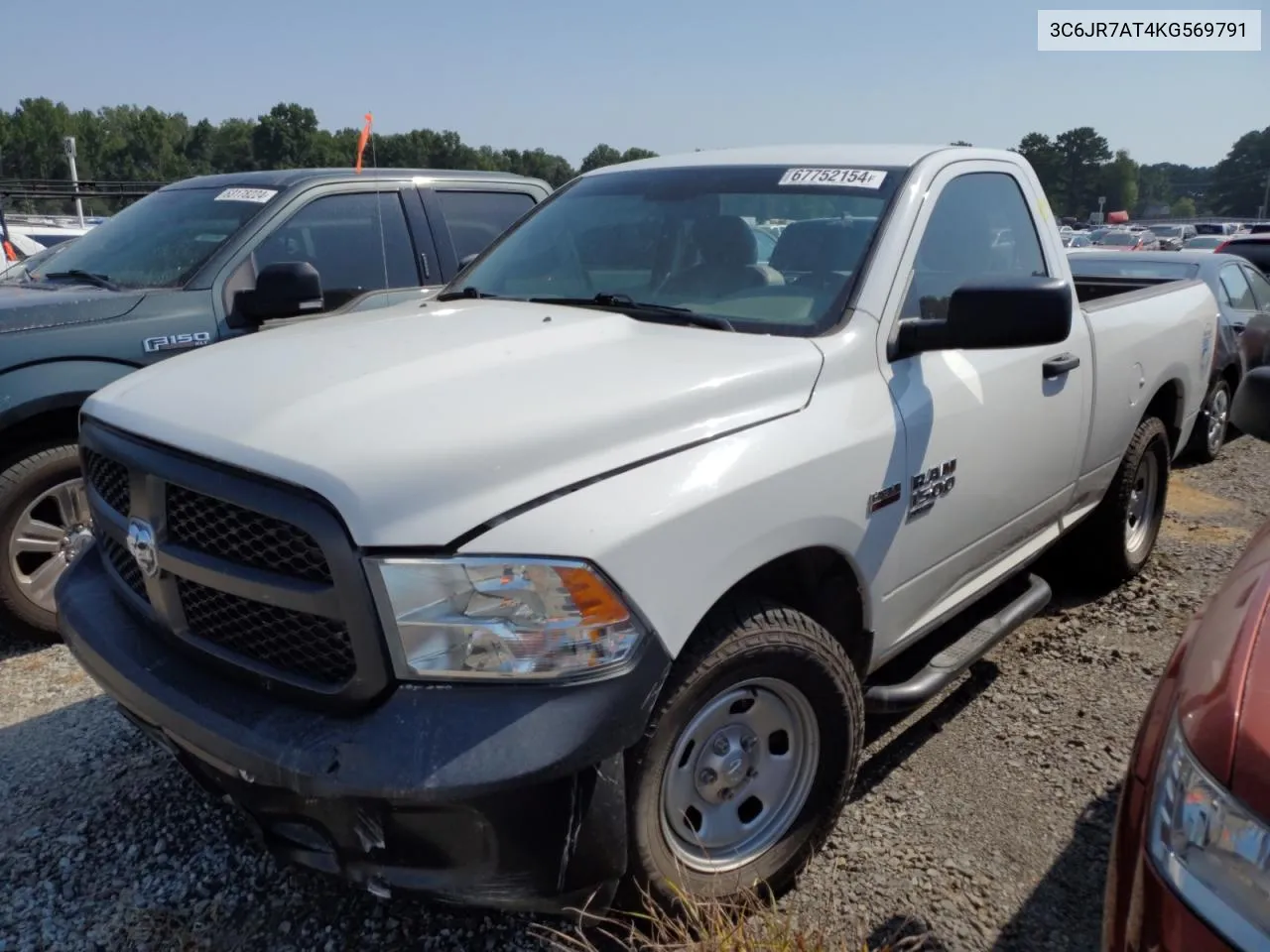 2019 Ram 1500 Classic Tradesman VIN: 3C6JR7AT4KG569791 Lot: 67752154