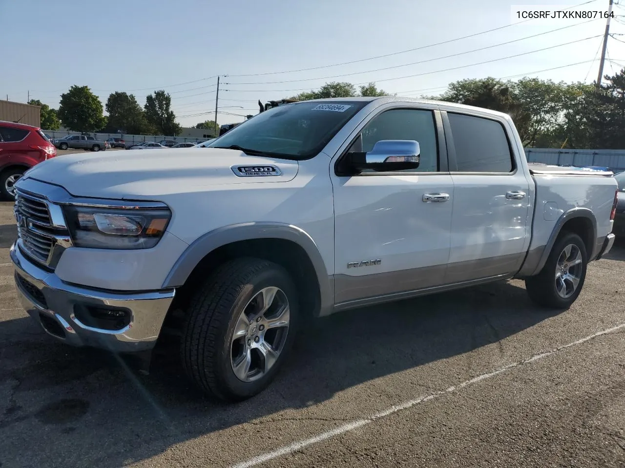 2019 Ram 1500 Laramie VIN: 1C6SRFJTXKN807164 Lot: 68284694