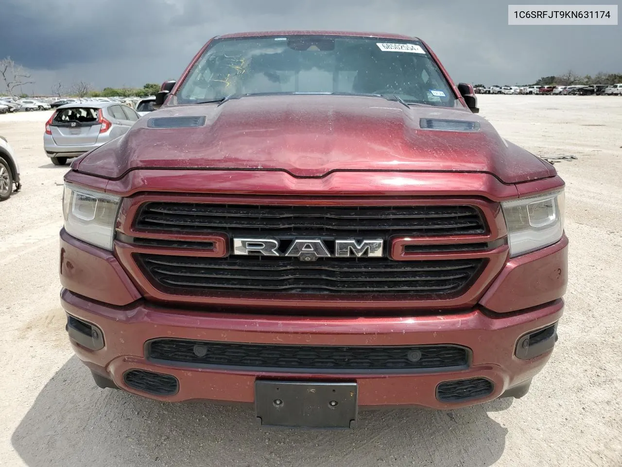 2019 Ram 1500 Laramie VIN: 1C6SRFJT9KN631174 Lot: 68502554