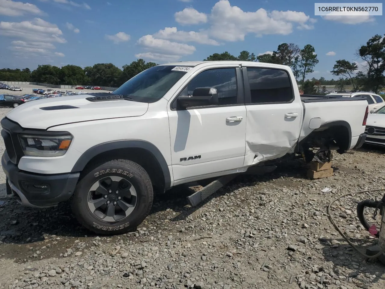 2019 Ram 1500 Rebel VIN: 1C6RRELT0KN562770 Lot: 68549784