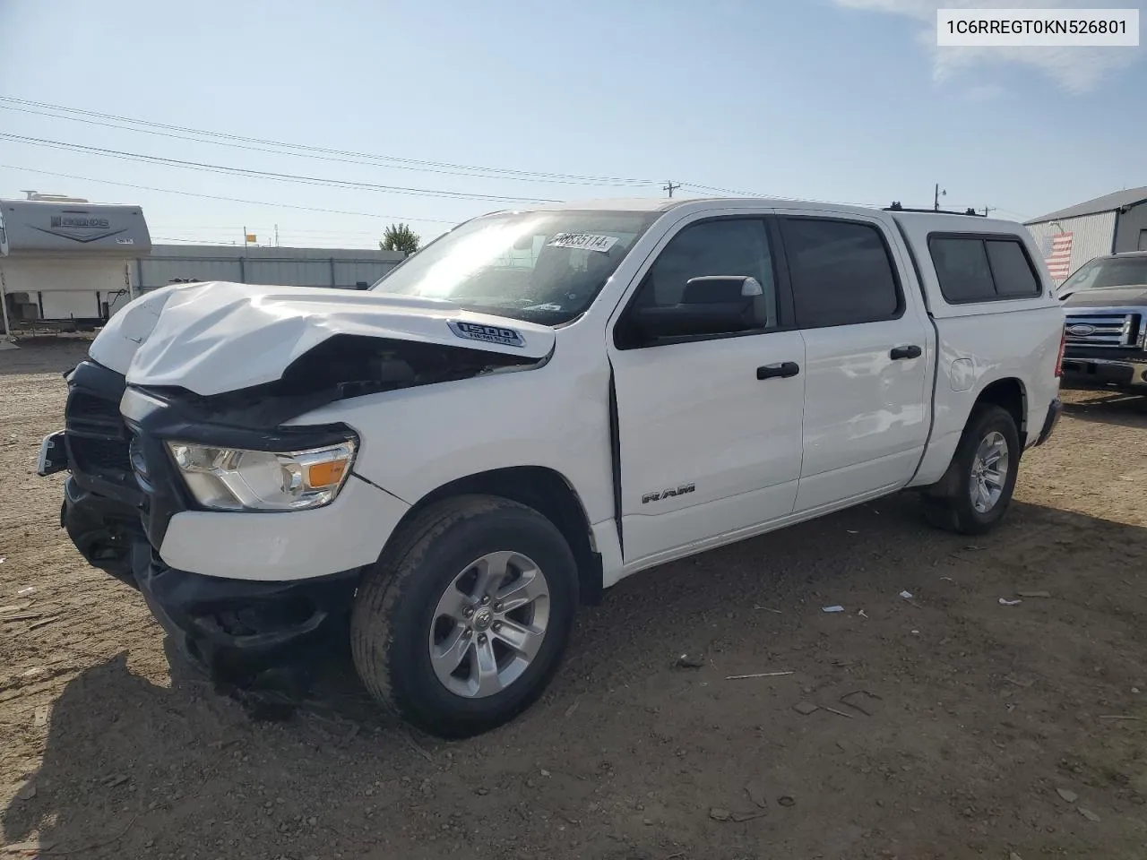 2019 Ram 1500 Tradesman VIN: 1C6RREGT0KN526801 Lot: 68835114