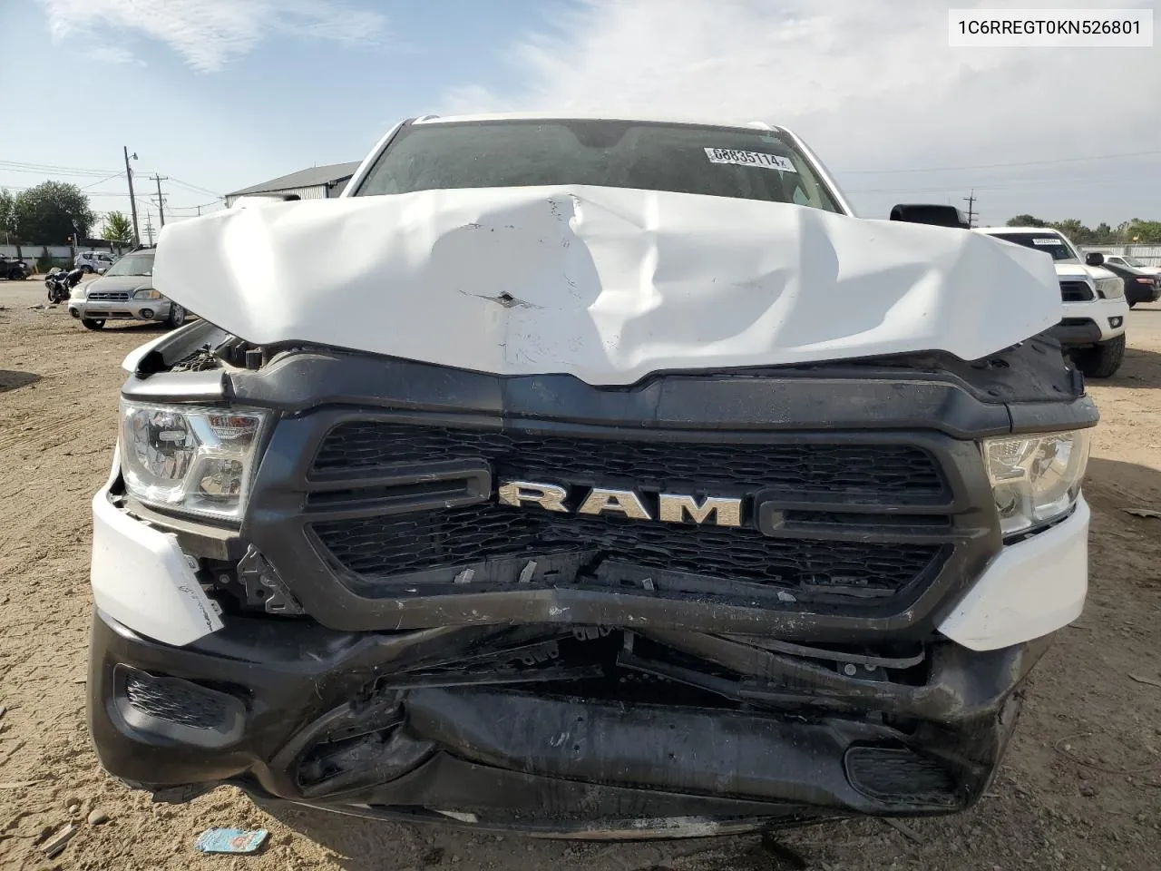 2019 Ram 1500 Tradesman VIN: 1C6RREGT0KN526801 Lot: 68835114