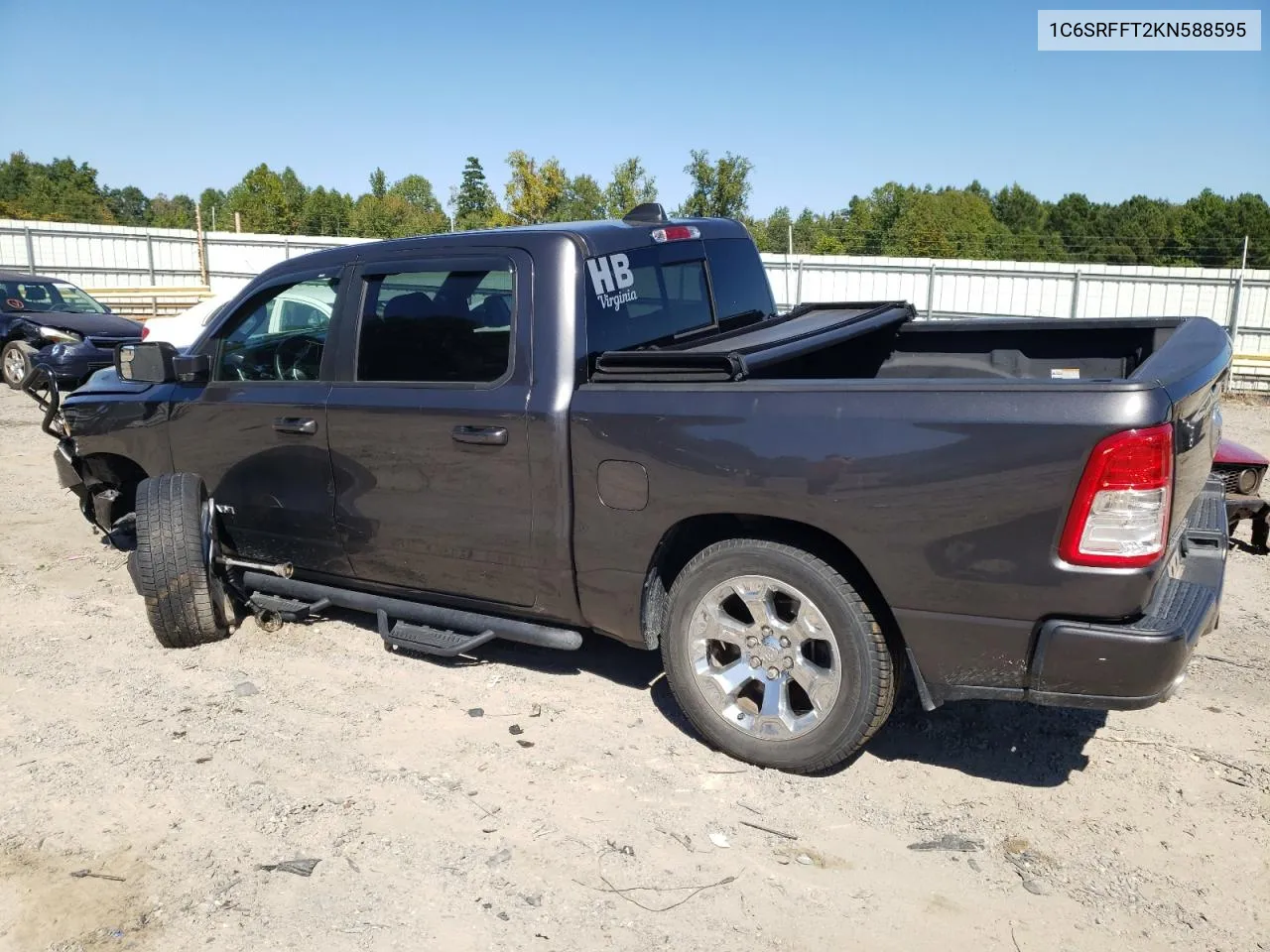 2019 Ram 1500 Big Horn/Lone Star VIN: 1C6SRFFT2KN588595 Lot: 69222604