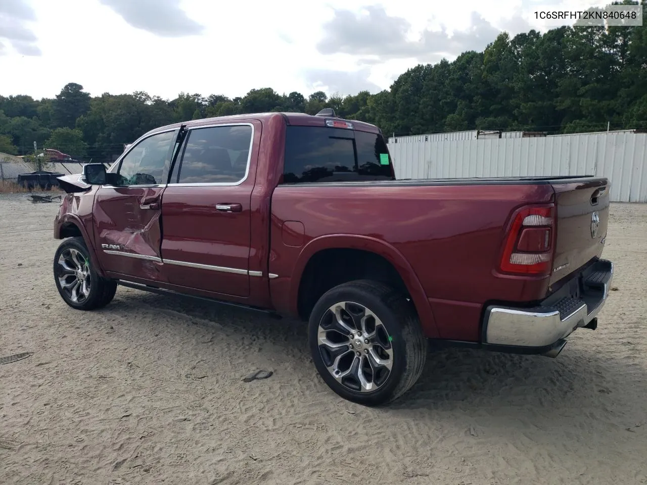 2019 Ram 1500 Limited VIN: 1C6SRFHT2KN840648 Lot: 69223354