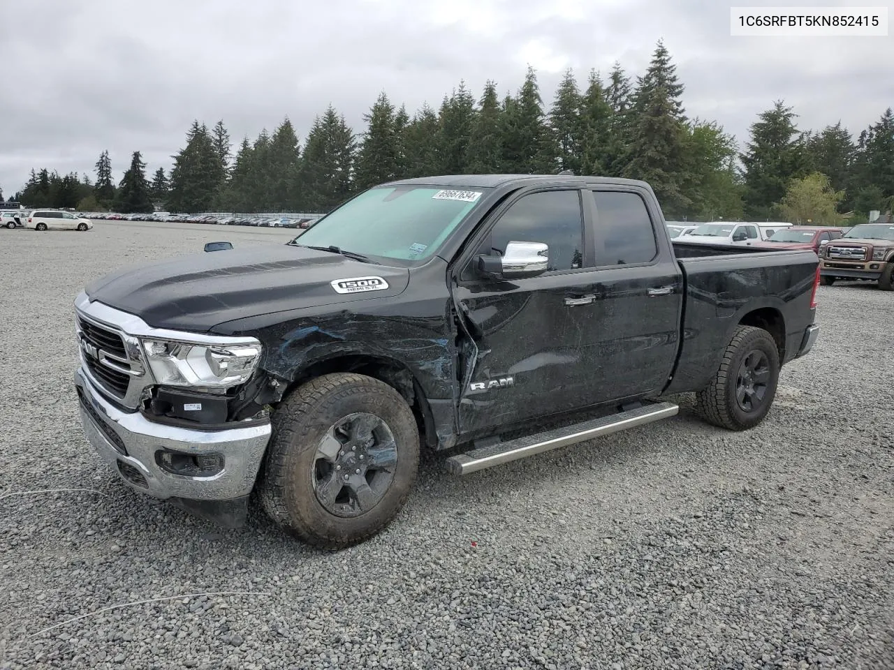 2019 Ram 1500 Big Horn/Lone Star VIN: 1C6SRFBT5KN852415 Lot: 69667634