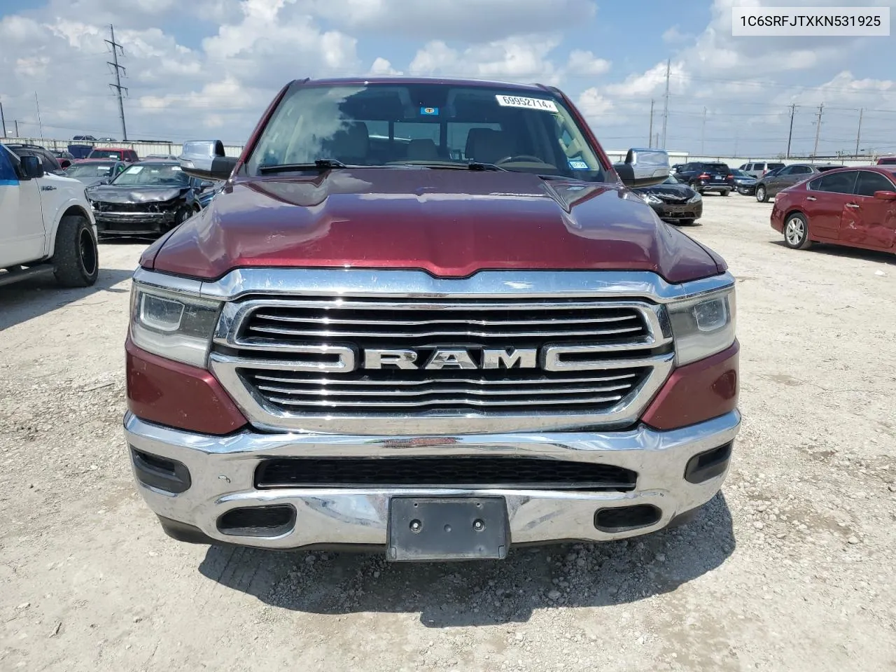 2019 Ram 1500 Laramie VIN: 1C6SRFJTXKN531925 Lot: 69952714