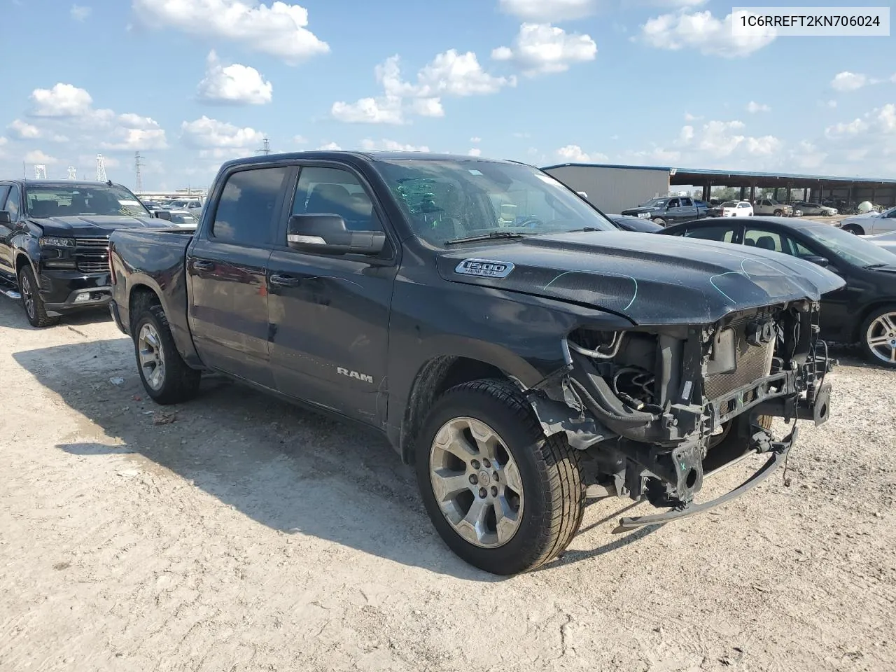 2019 Ram 1500 Big Horn/Lone Star VIN: 1C6RREFT2KN706024 Lot: 70076094