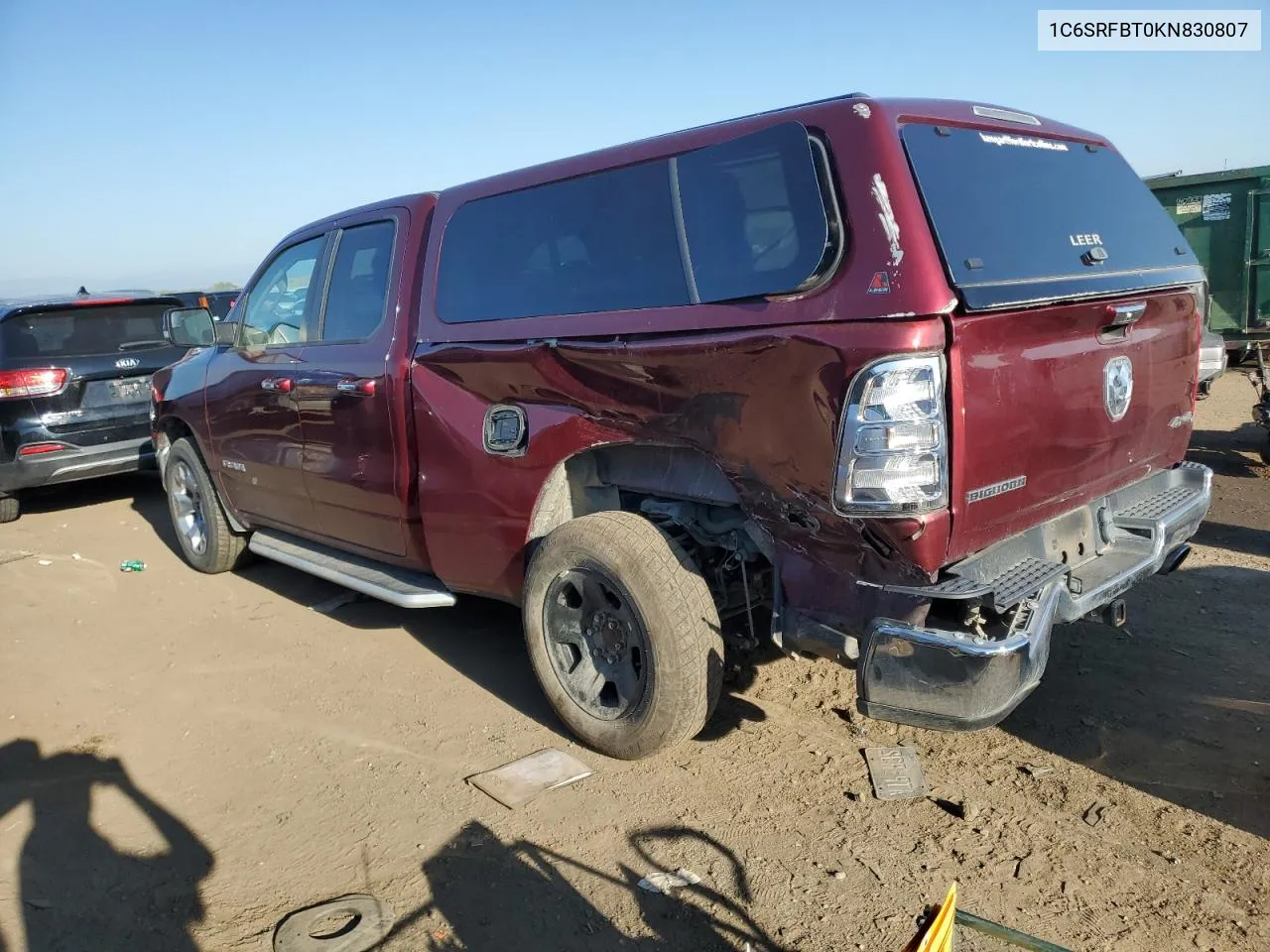 2019 Ram 1500 Big Horn/Lone Star VIN: 1C6SRFBT0KN830807 Lot: 70345454