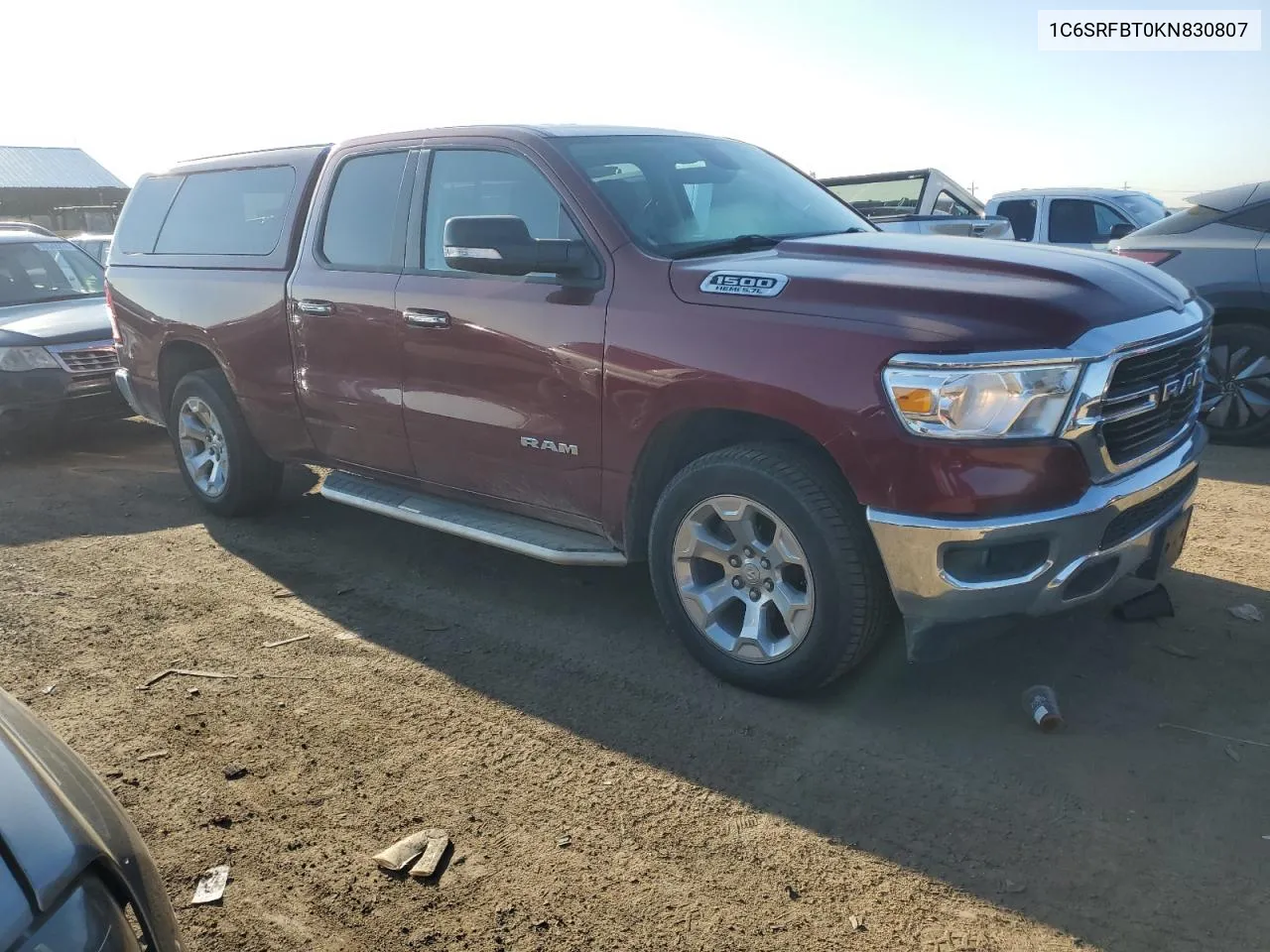 2019 Ram 1500 Big Horn/Lone Star VIN: 1C6SRFBT0KN830807 Lot: 70345454