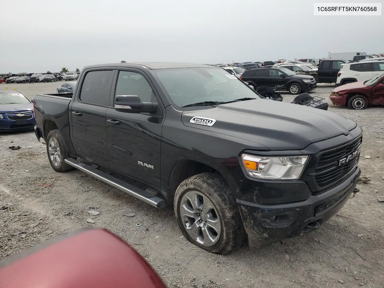 2019 Ram 1500 Big Horn/Lone Star VIN: 1C6SRFFT5KN760568 Lot: 70480404