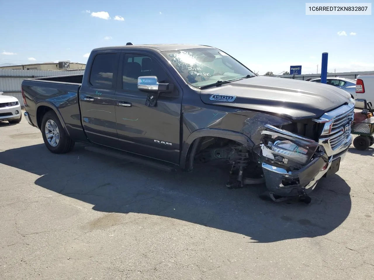 2019 Ram 1500 Laramie VIN: 1C6RREDT2KN832807 Lot: 71314784