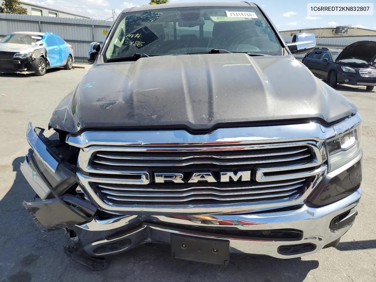 2019 Ram 1500 Laramie VIN: 1C6RREDT2KN832807 Lot: 71314784