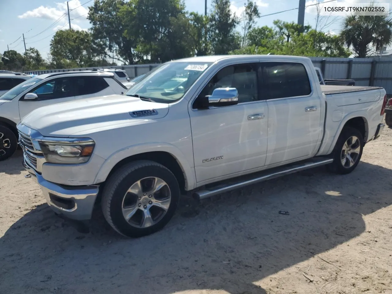 2019 Ram 1500 Laramie VIN: 1C6SRFJT9KN702552 Lot: 71386154