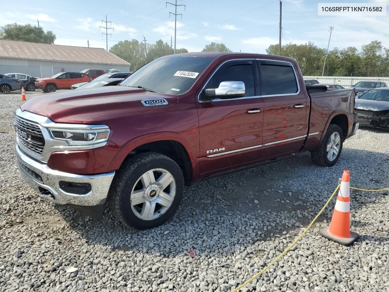 2019 Ram 1500 Limited VIN: 1C6SRFPT1KN716582 Lot: 71642534