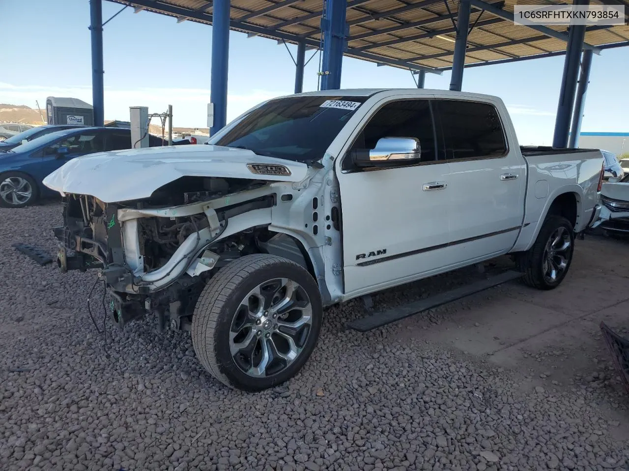 2019 Ram 1500 Limited VIN: 1C6SRFHTXKN793854 Lot: 72163494