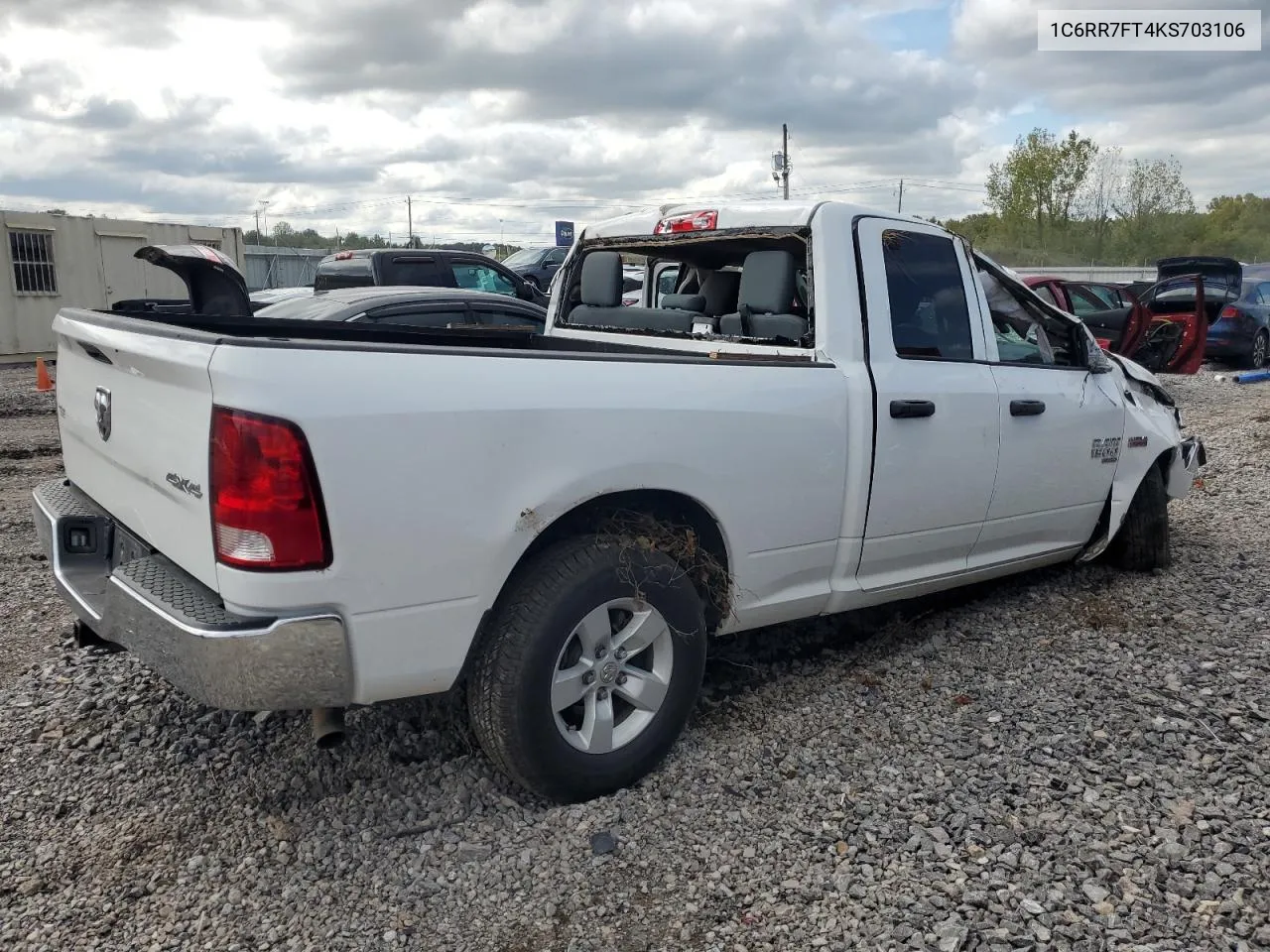 2019 Ram 1500 Classic Tradesman VIN: 1C6RR7FT4KS703106 Lot: 72404834