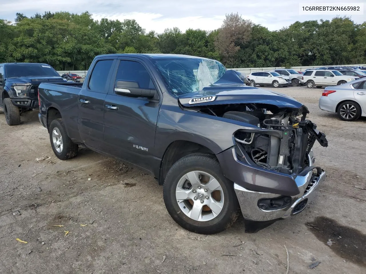 2019 Ram 1500 Big Horn/Lone Star VIN: 1C6RREBT2KN665982 Lot: 72455444