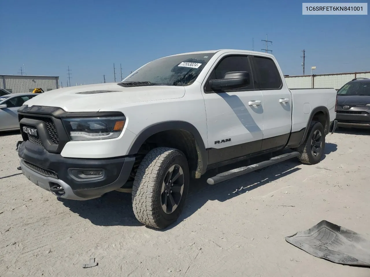 2019 Ram 1500 Rebel VIN: 1C6SRFET6KN841001 Lot: 72553024