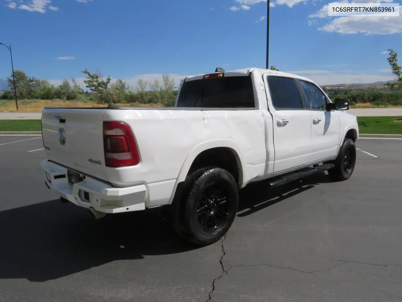 2019 Ram 1500 Laramie VIN: 1C6SRFRT7KN853961 Lot: 72624104