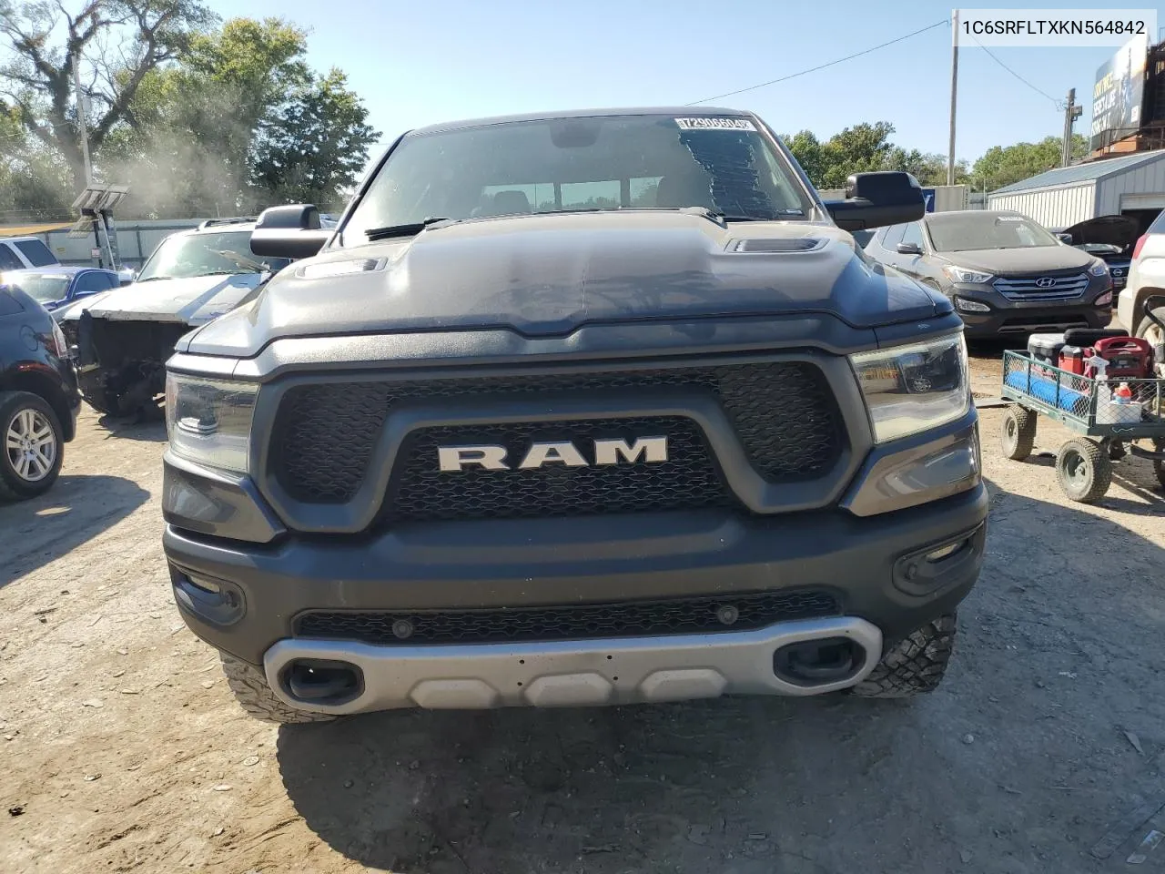 2019 Ram 1500 Rebel VIN: 1C6SRFLTXKN564842 Lot: 72906604