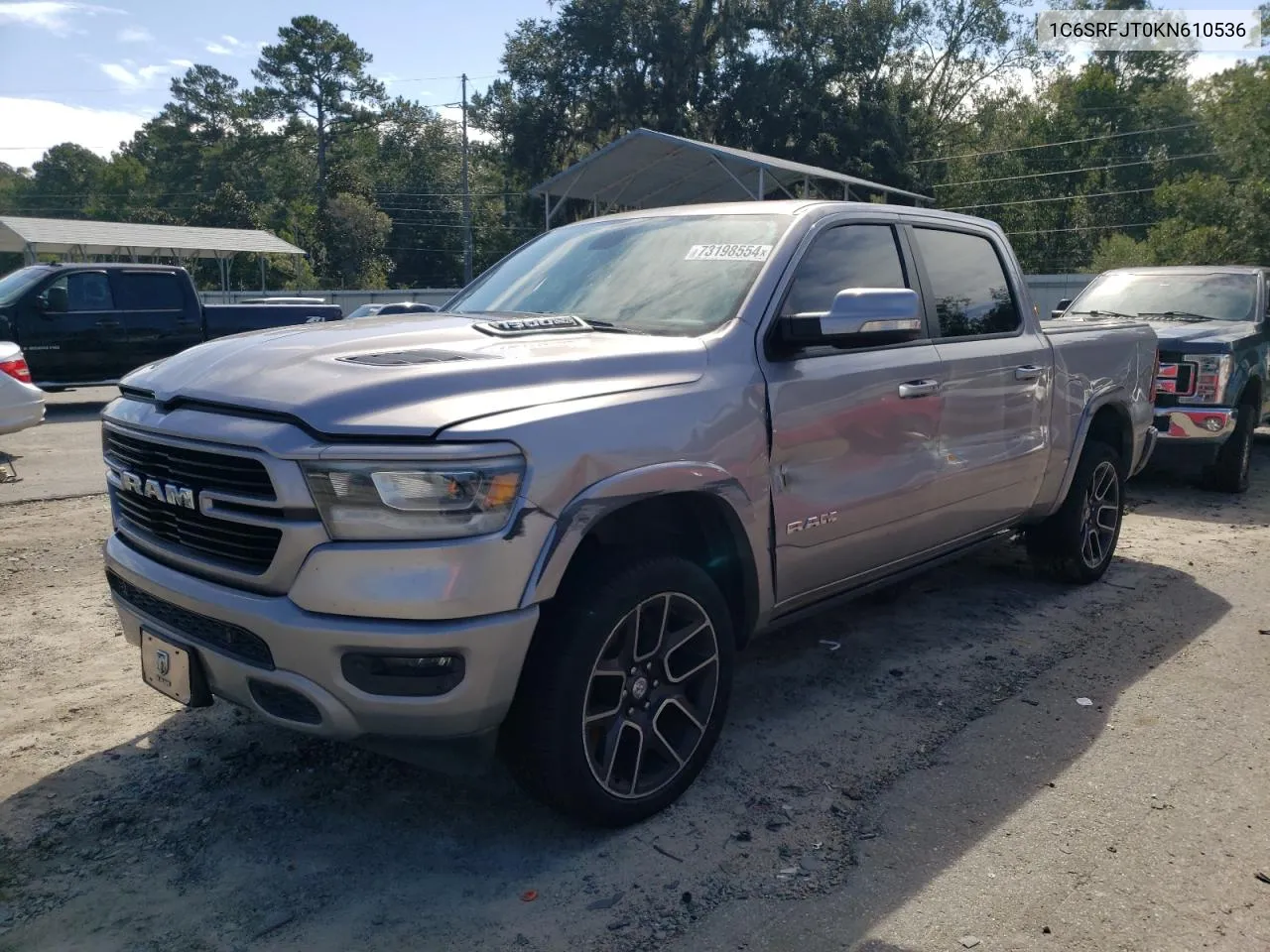 2019 Ram 1500 Laramie VIN: 1C6SRFJT0KN610536 Lot: 73198554