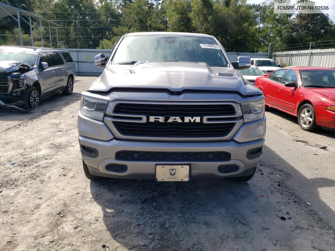 2019 Ram 1500 Laramie VIN: 1C6SRFJT0KN610536 Lot: 73198554