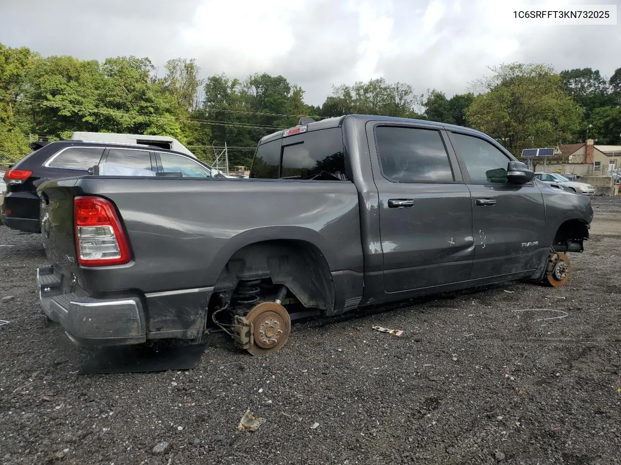 2019 Ram 1500 Big Horn/Lone Star VIN: 1C6SRFFT3KN732025 Lot: 73329154