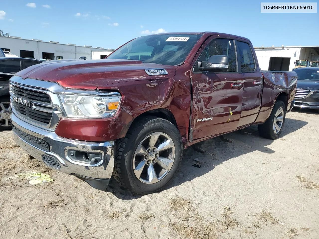 2019 Ram 1500 Big Horn/Lone Star VIN: 1C6RREBT1KN666010 Lot: 73394734