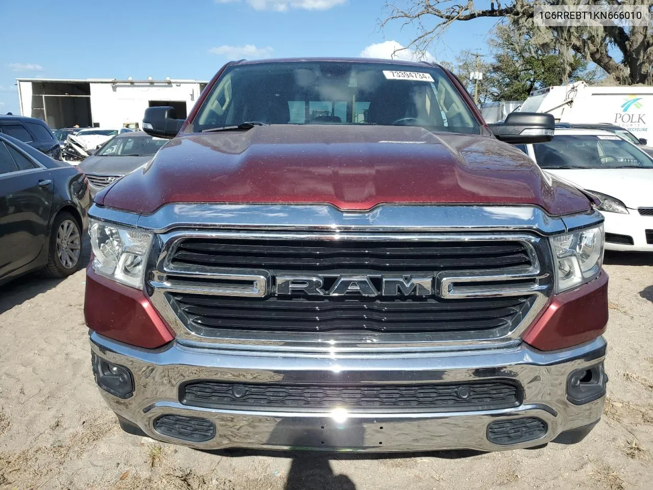 2019 Ram 1500 Big Horn/Lone Star VIN: 1C6RREBT1KN666010 Lot: 73394734