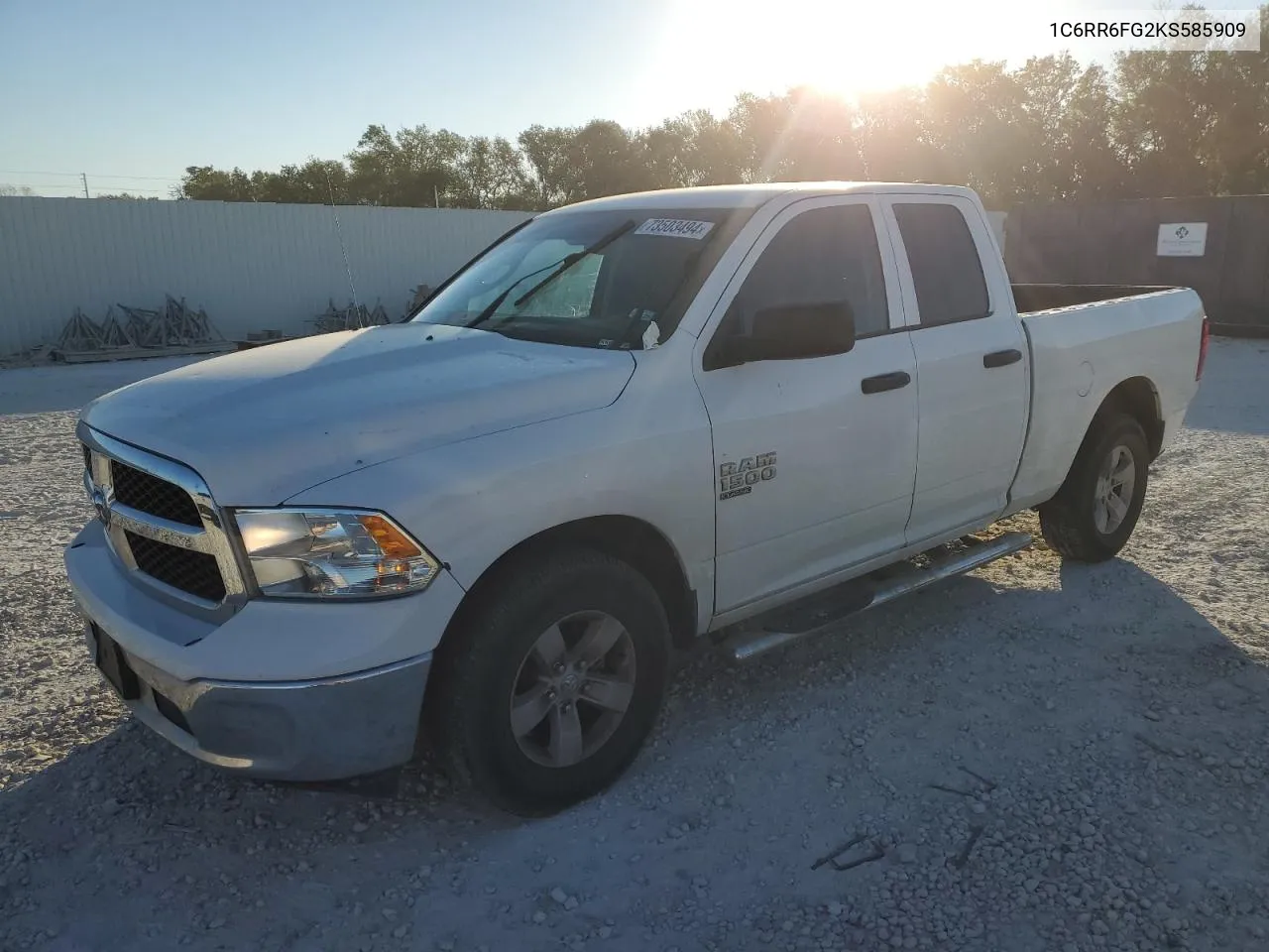 2019 Ram 1500 Classic Tradesman VIN: 1C6RR6FG2KS585909 Lot: 73503494