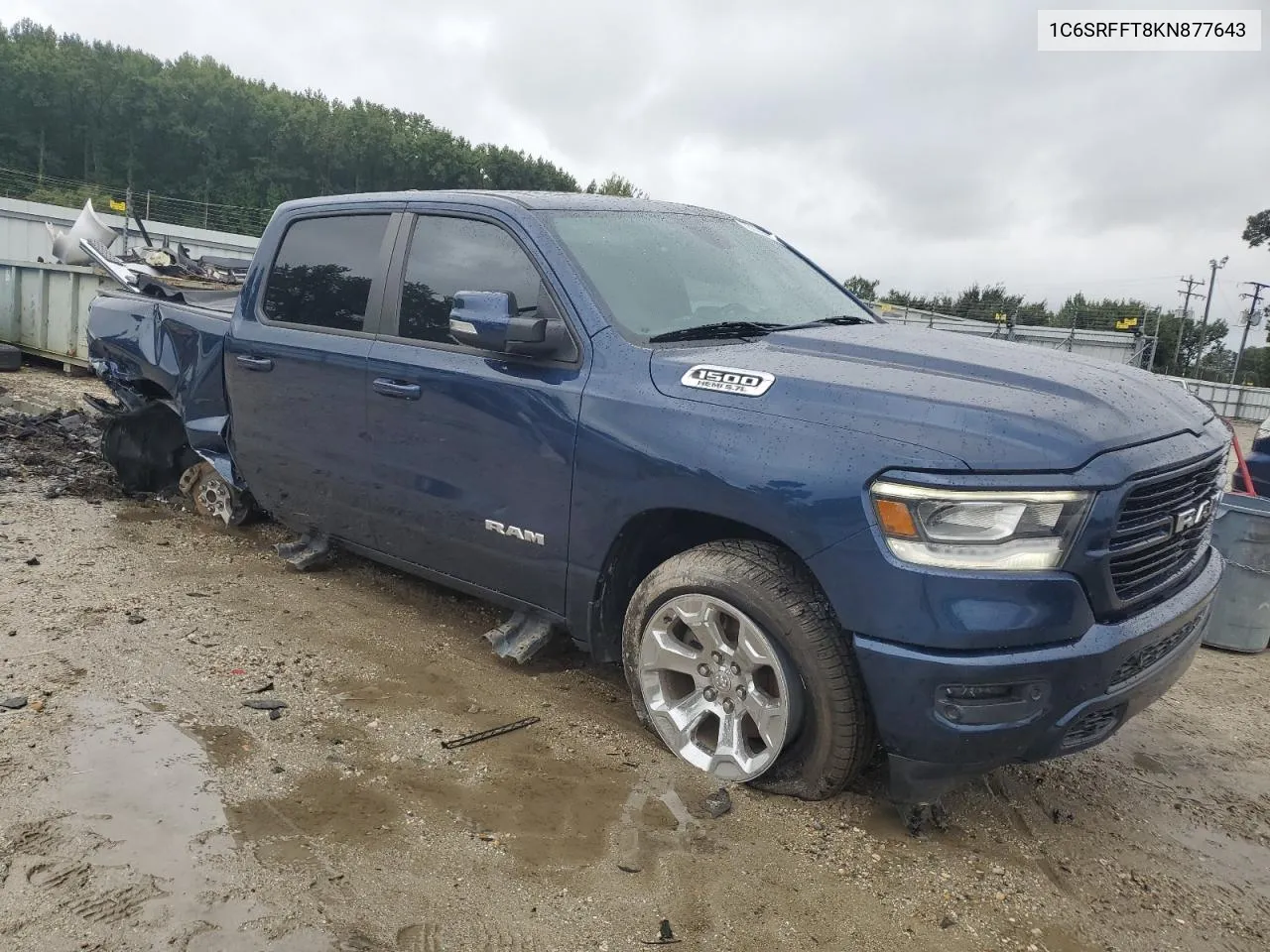 2019 Ram 1500 Big Horn/Lone Star VIN: 1C6SRFFT8KN877643 Lot: 73668464