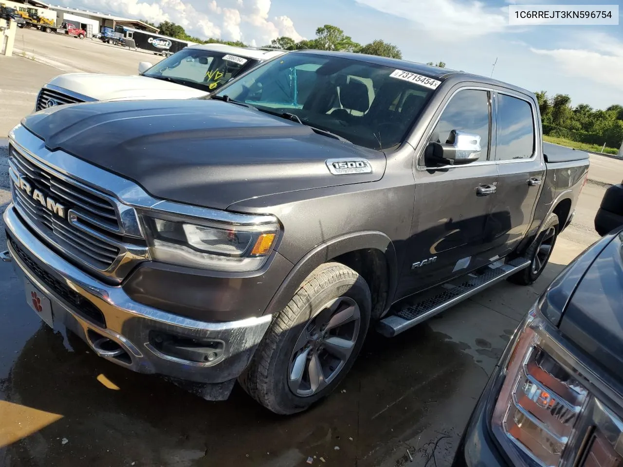 2019 Ram 1500 Laramie VIN: 1C6RREJT3KN596754 Lot: 73715454