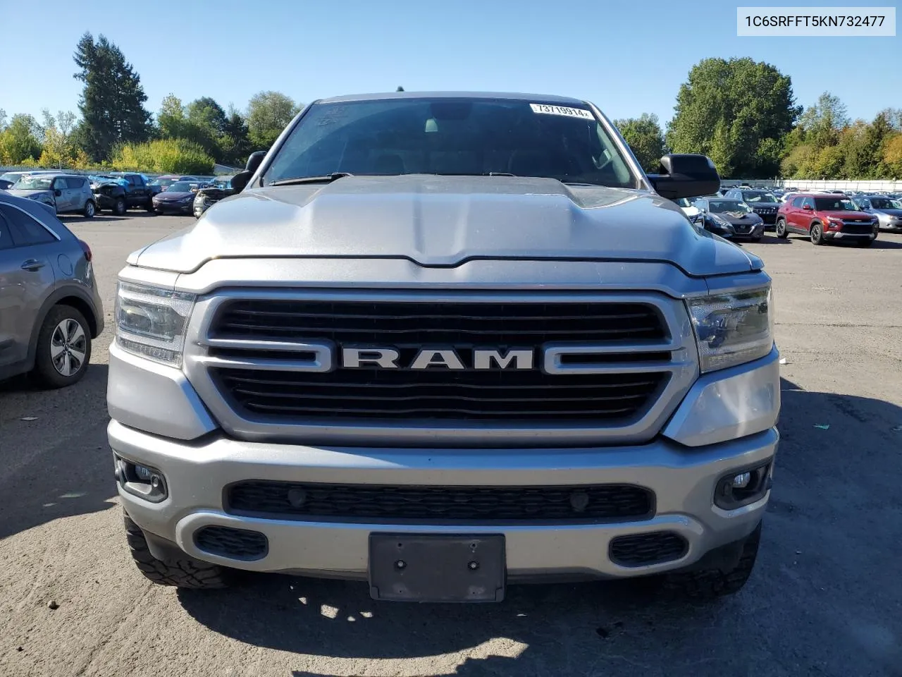 2019 Ram 1500 Big Horn/Lone Star VIN: 1C6SRFFT5KN732477 Lot: 73719914